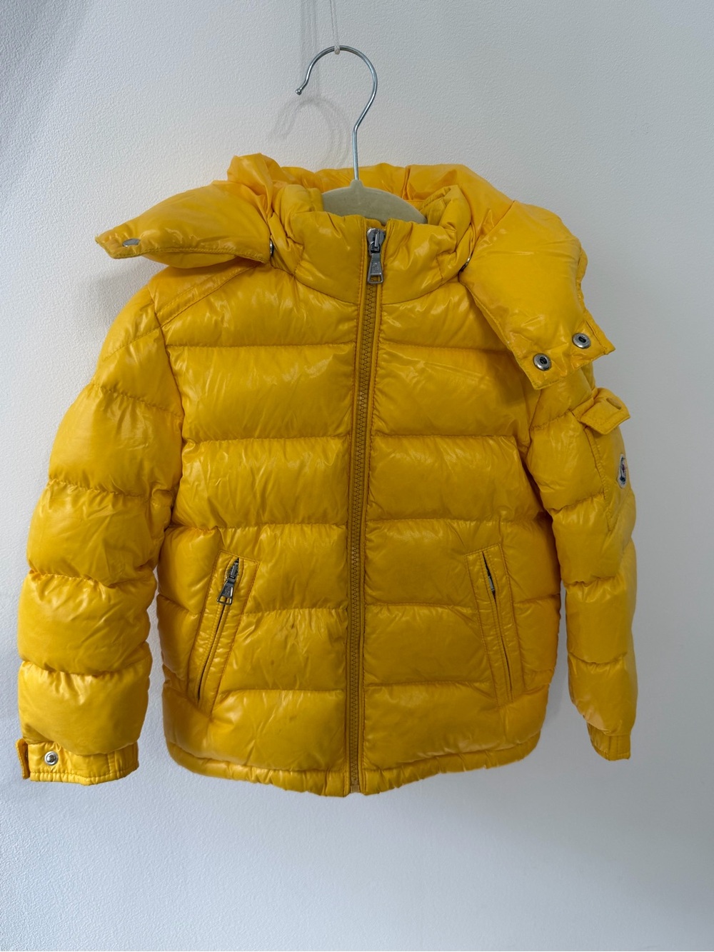 MONCLER Bright Yellow Quilted Puffer Jacket 4t